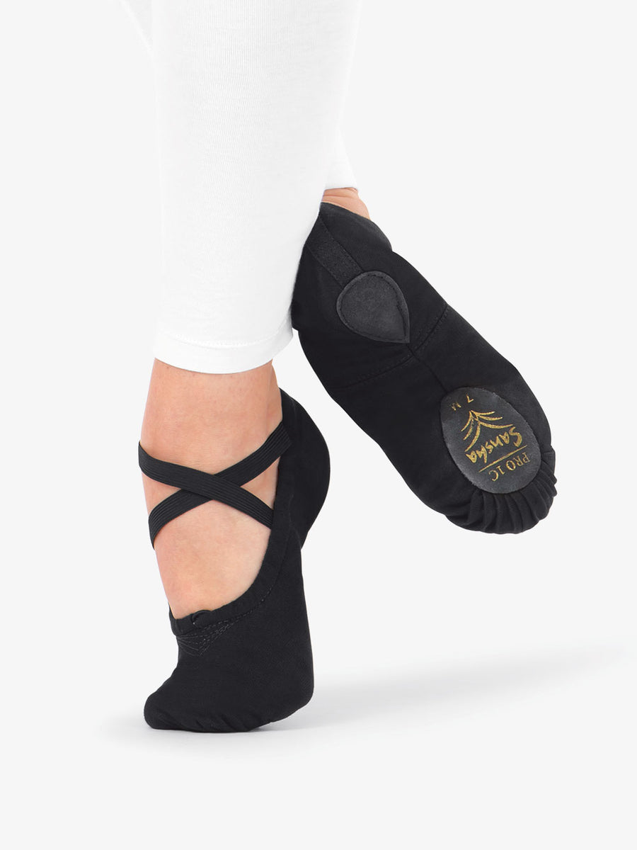 Adult Sansha Canvas Split-Sole Ballet Shoes #1 Pro – Shelly's