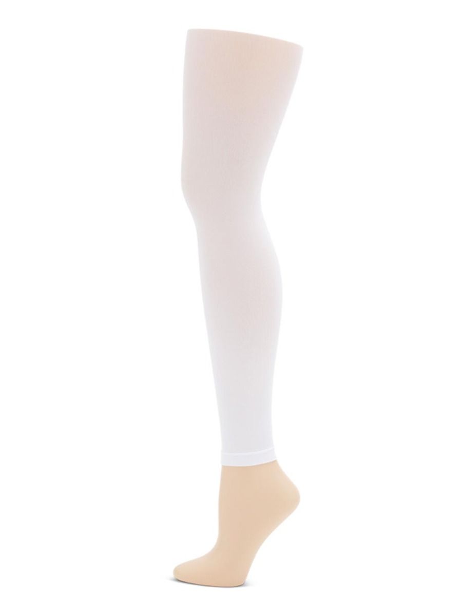 White Footless Tights