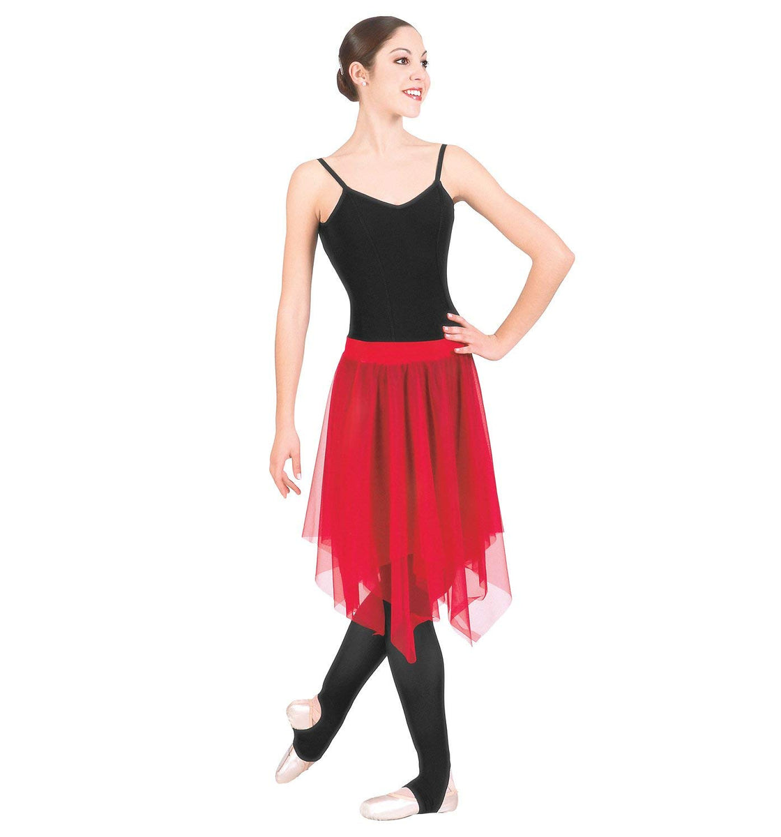 Body Wrappers Uneven Hem Double Layer Chiffon Skirt Shellys Dance And Costume 